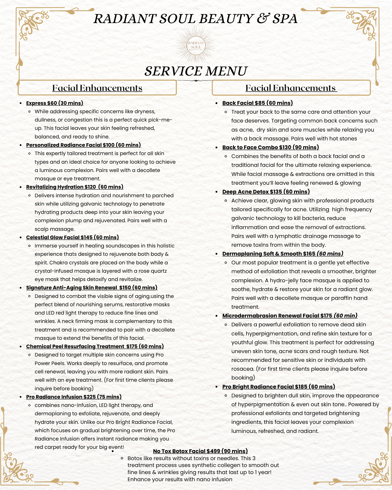 Service Menu
