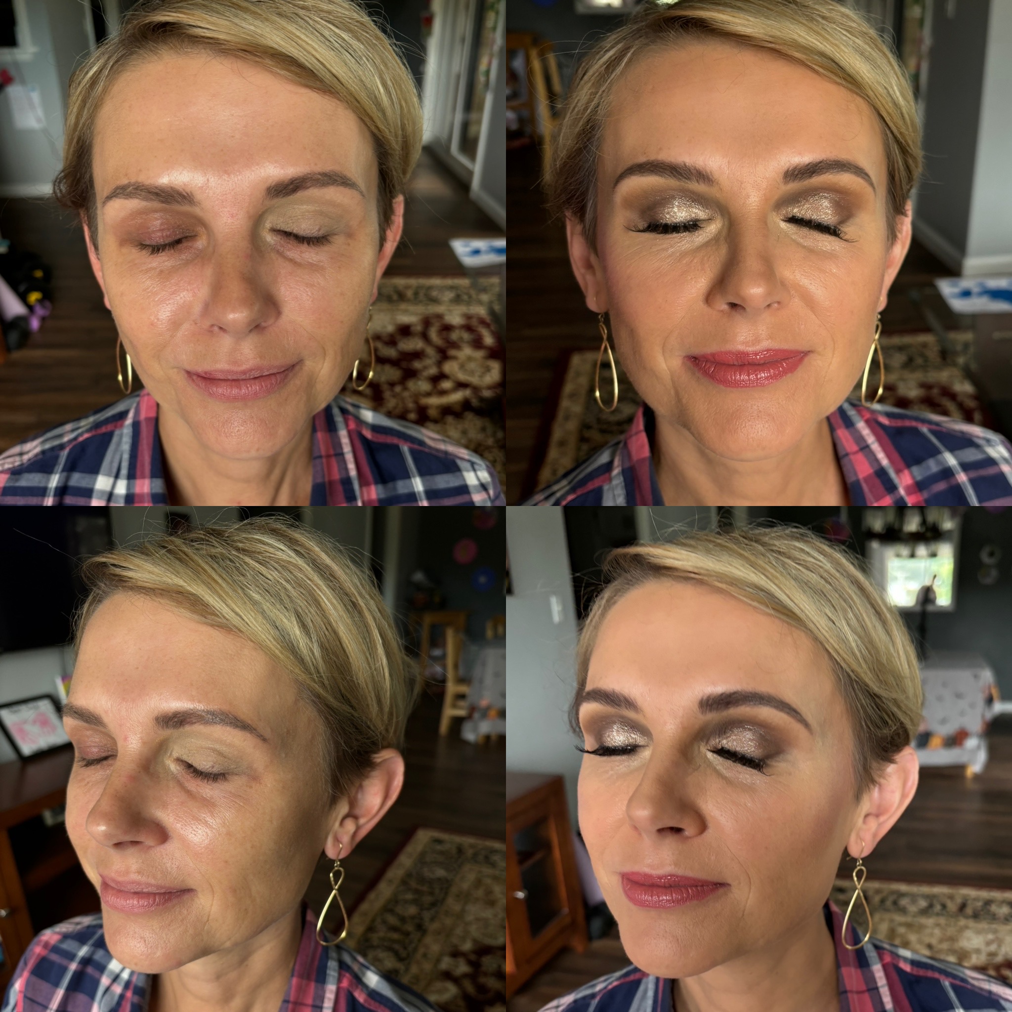 Makeup Before and After 1